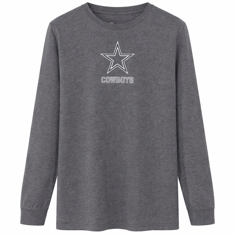 Dallas Cowboys Nike Long Sleeve T-Shirt Heather Gray XXL NFL Team Apparel 🏈